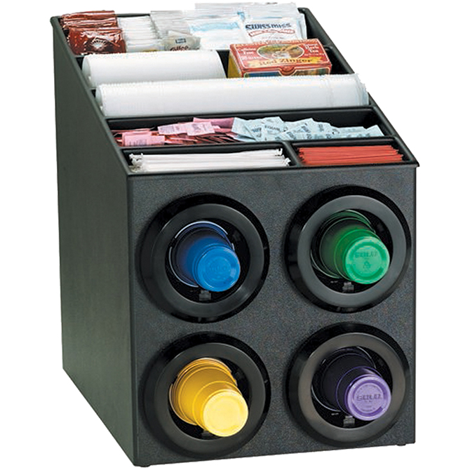 DispenseRite Cup Dispensing w/Condiment Rack