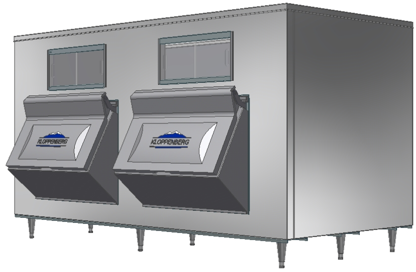 Kloppenberg 1455 Stainless Steel Ice Bin 1818 lb Capacity