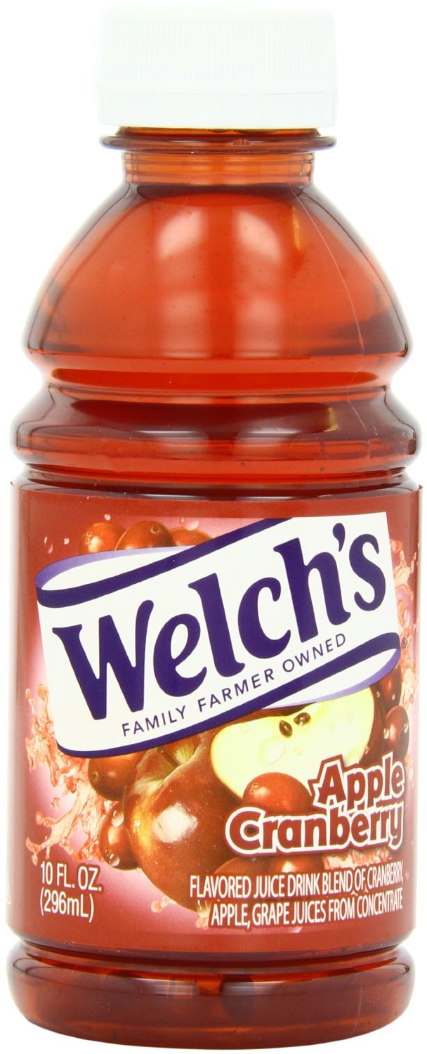 Welch's Apple Cranberry Juice, 10 oz Each, 24 Bottles Total